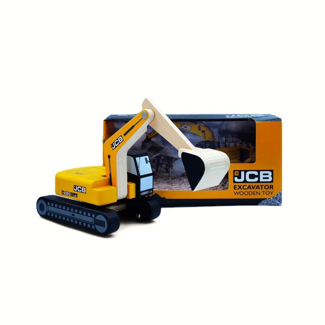 JCB Excavator Wooden Toy - JCB Explore