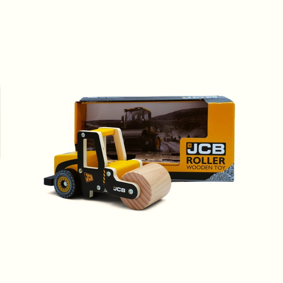 JCB Road Roller Wooden Toy